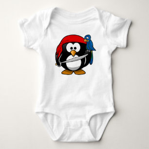 Pirate Penguin mit einer Roten Bandanna und einem Baby Strampler