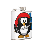 Pirate Penguin mit einer Roten Bandanna und einem Flachmann (Rechts)