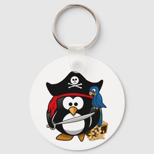 Pirate Penguin Schlüsselanhänger (Vorderseite)