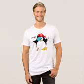 Pirate Penguin Tri-Blend Shirt (Vorderseite voll)