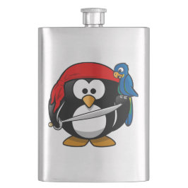 Pirate Penguin und Parrot Flachmann