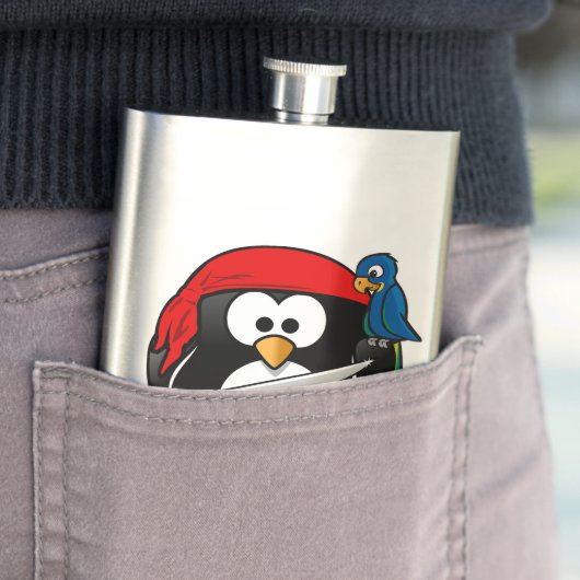 Pirate Penguin und Parrot Flachmann (Beispiel)