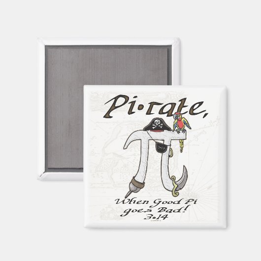 Pirate Pi Day Gear Magnet (Vorderseite/Rückseite)