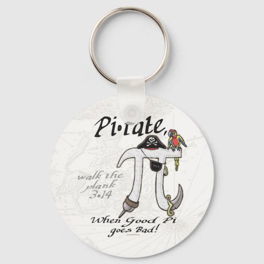 Pirate Pi Day Gear Schlüsselanhänger (Vorderseite)