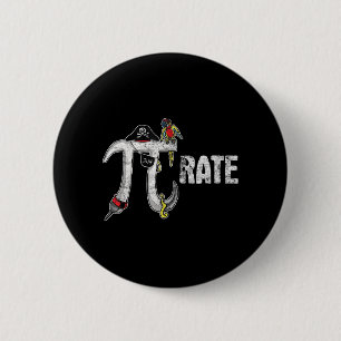 Pirate Pi Day Pirate Lover Fun Pi Day T-Shirt Button