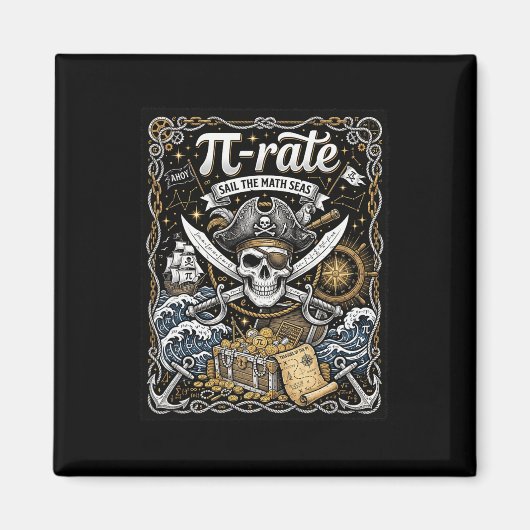 Pirate Pi Rate For Pi Day Math Pirates Teacher Sch Magnet (Vorne)
