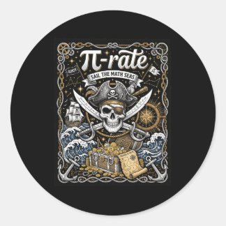 Pirate Pi Rate For Pi Day Math Pirates Teacher Sch Runder Aufkleber
