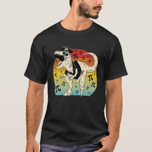 Pirate Pie Dinosaur Rex Retro Sonnenuntergang Vint T-Shirt