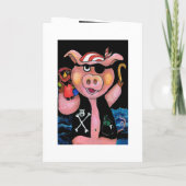 Pirate Pig Halloween-Party Einladung (Rückseite)