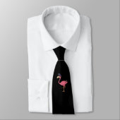 Pirate Pink Flamingo mit Eyepatehalpie Krawatte (Gebunden)