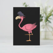 Pirate Pink Flamingo mit Eyepatehalpie RSVP Karte (Stehend Vorderseite)