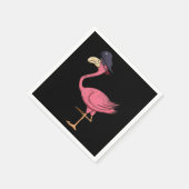 Pirate Pink Flamingo mit Eyepatehalpie Serviette (Ecke)