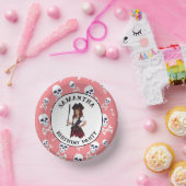 Pirate Pink Girl Skulls Pappteller (Party)