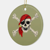 Pirate Piratenflagge Keramik Ornament (Links)