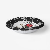 Pirate-PIRATENFLAGGE Pappteller (Gewinkelt)