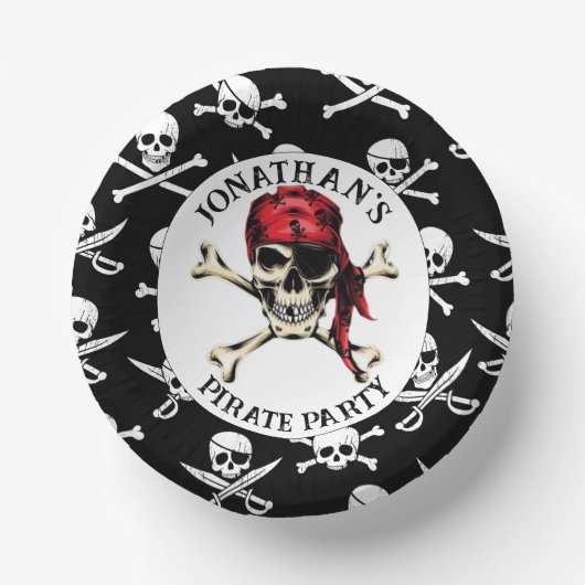 Pirate-PIRATENFLAGGE Pappteller (Vorderseite)