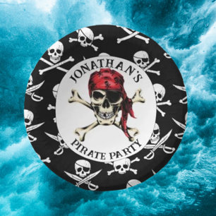 Pirate-PIRATENFLAGGE Pappteller
