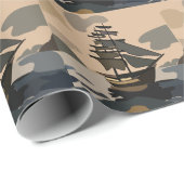 Pirate Pirates Ship Adventure Pirate Geschenkpapier (Rolleneckpunkt)