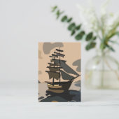 Pirate Pirates Ship Adventure Pirate Visitenkarte (Stehend Vorderseite)