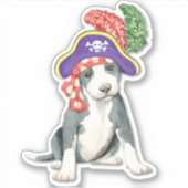 Pirate Pit Bull Vinyl Sticker (Vorderseite)