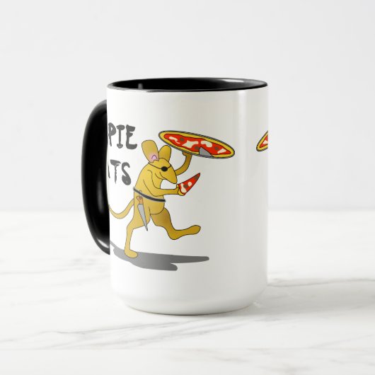 Pirate Pizza Pie Rat Tasse (Vorderseite Links)