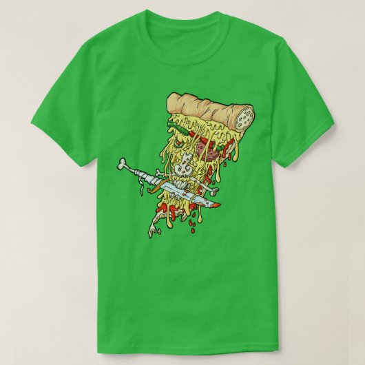 Pirate Pizza Slice Food Culture T-Shirt (Design vorne)