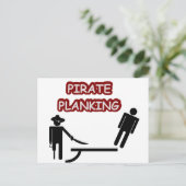 Pirate Planking Postkarte (Stehend Vorderseite)