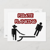 Pirate Planking Postkarte (Vorne/Hinten)