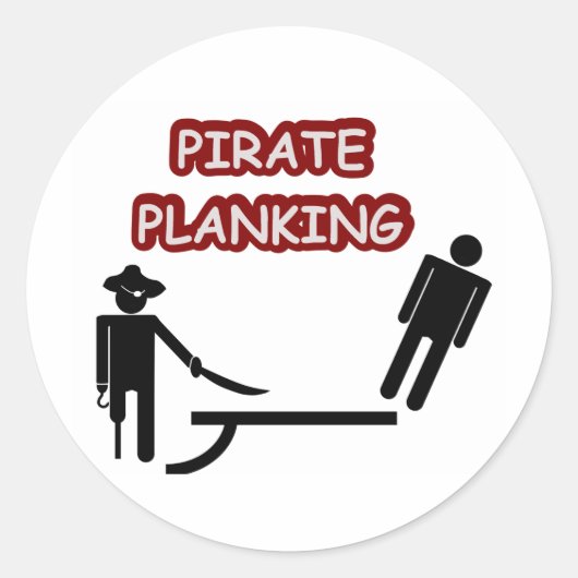Pirate Planking Runder Aufkleber (Vorderseite)