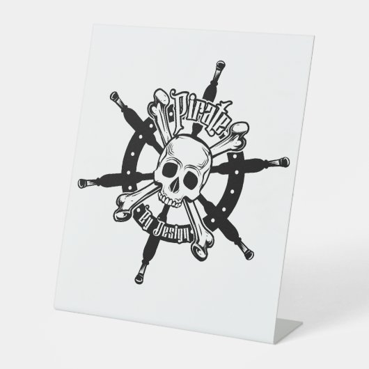 Pirate Plastic Pedestal Sign Sockelschild (Vorderseite)