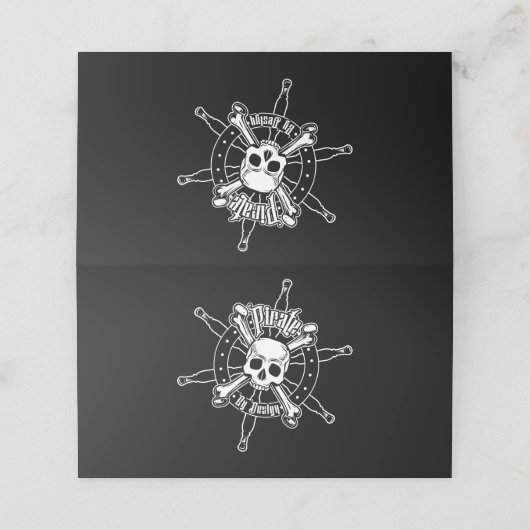 Pirate Platzkarte (Außenseite Aufgefaltet)