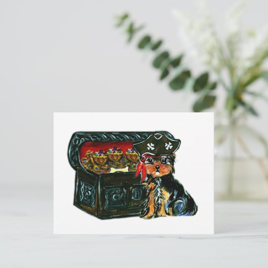 Pirate Poo Postkarte (Stehend Vorderseite)