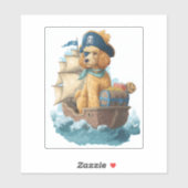 Pirate Poodle � Funny Sea Dog Aufkleber (Blatt)