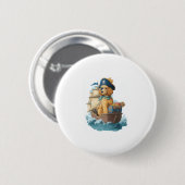 Pirate Poodle � Funny Sea Dog Button (Vorne & Hinten)