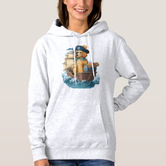 Pirate Poodle � Lustiger Sehund Hoodie (Vorderseite)