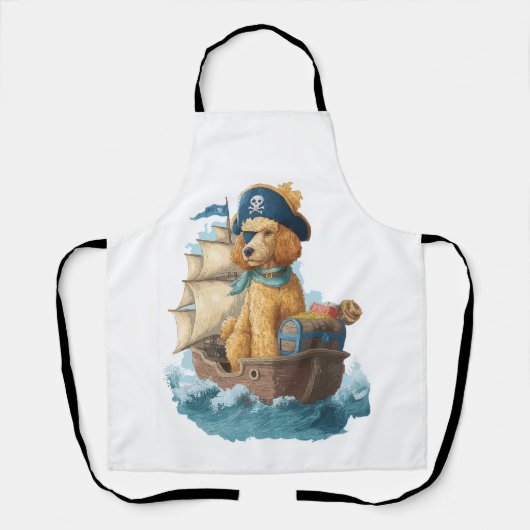 Pirate Poodle � Lustiger Sehund Schürze (Vorderseite)