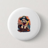 Pirate Poodle Plunder Button (Vorderseite)