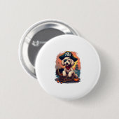 Pirate Poodle Plunder Button (Vorne & Hinten)