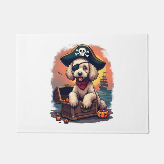 Pirate Poodle Plunder Fußmatte (Vorderseite)