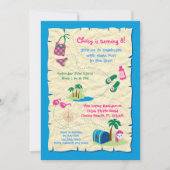 Pirate Pool Party Geburtstag Einladung (Vorderseite)