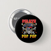 Pirate Pop-Pop Skull Crossbones Halloween Kostüm Button (Vorne & Hinten)