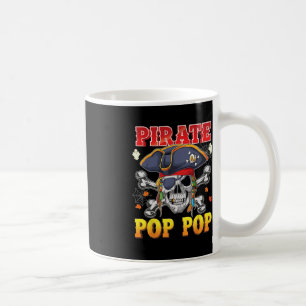 Pirate Pop-Pop Skull Crossbones Halloween Kostüm Kaffeetasse