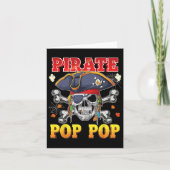 Pirate Pop-Pop Skull Crossbones Halloween Kostüm Karte (Vorderseite)