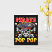 Pirate Pop-Pop Skull Crossbones Halloween Kostüm Karte (Gelbe Blume)