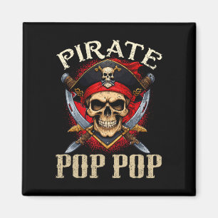Pirate Pop Pop Skull Piratenflagge Halloween Pirat Magnet