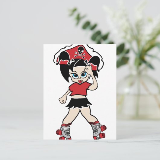 Pirate Postcard Postkarte (Stehend Vorderseite)