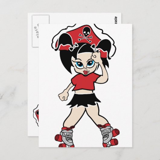 Pirate Postcard Postkarte (Vorne/Hinten)