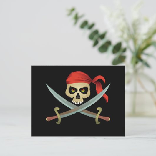 Pirate Postcard Postkarte (Stehend Vorderseite)