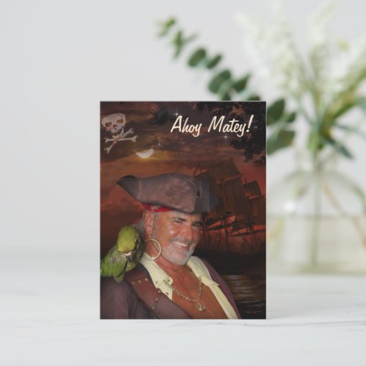 Pirate Postkarte (Stehend Vorderseite)