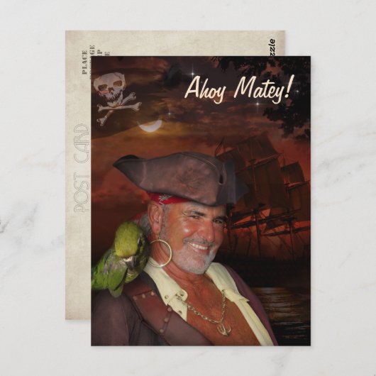 Pirate Postkarte (Vorne/Hinten)
